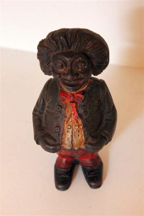 metal golliwog money box|Cast Iron Golliwog Bank Money Box John Harper Rare Exc..